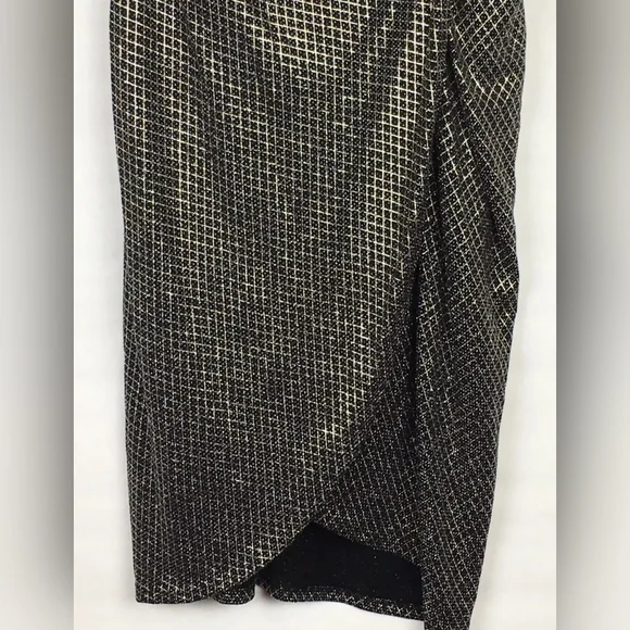 Tahari Sheath Dress Black/Gold Side Knot Sleeveless nwot - Picture 5 of 13